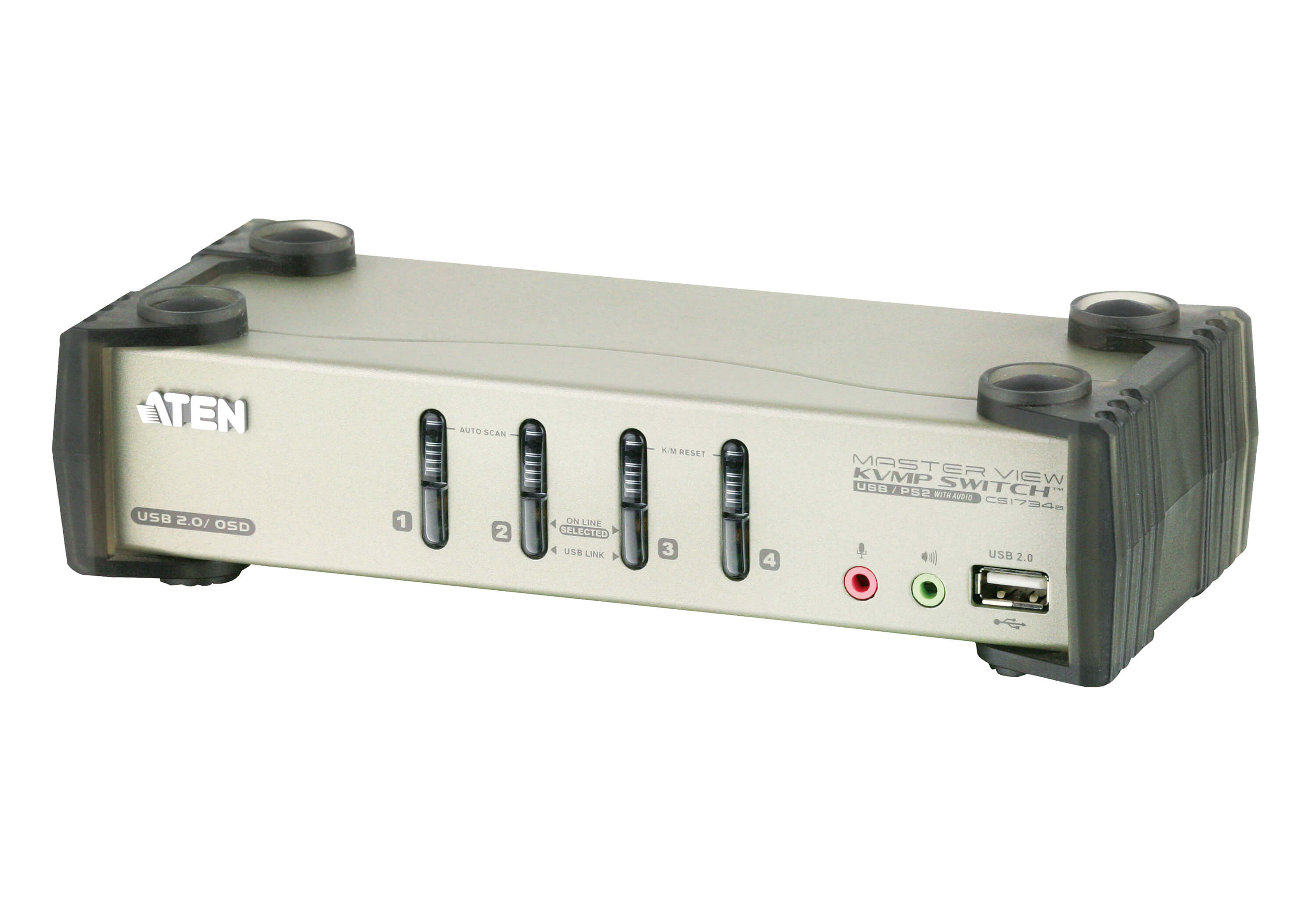 Aten CS1734B — 4-Port PS/2-USB VGA/Audio KVMP Switch with OSD