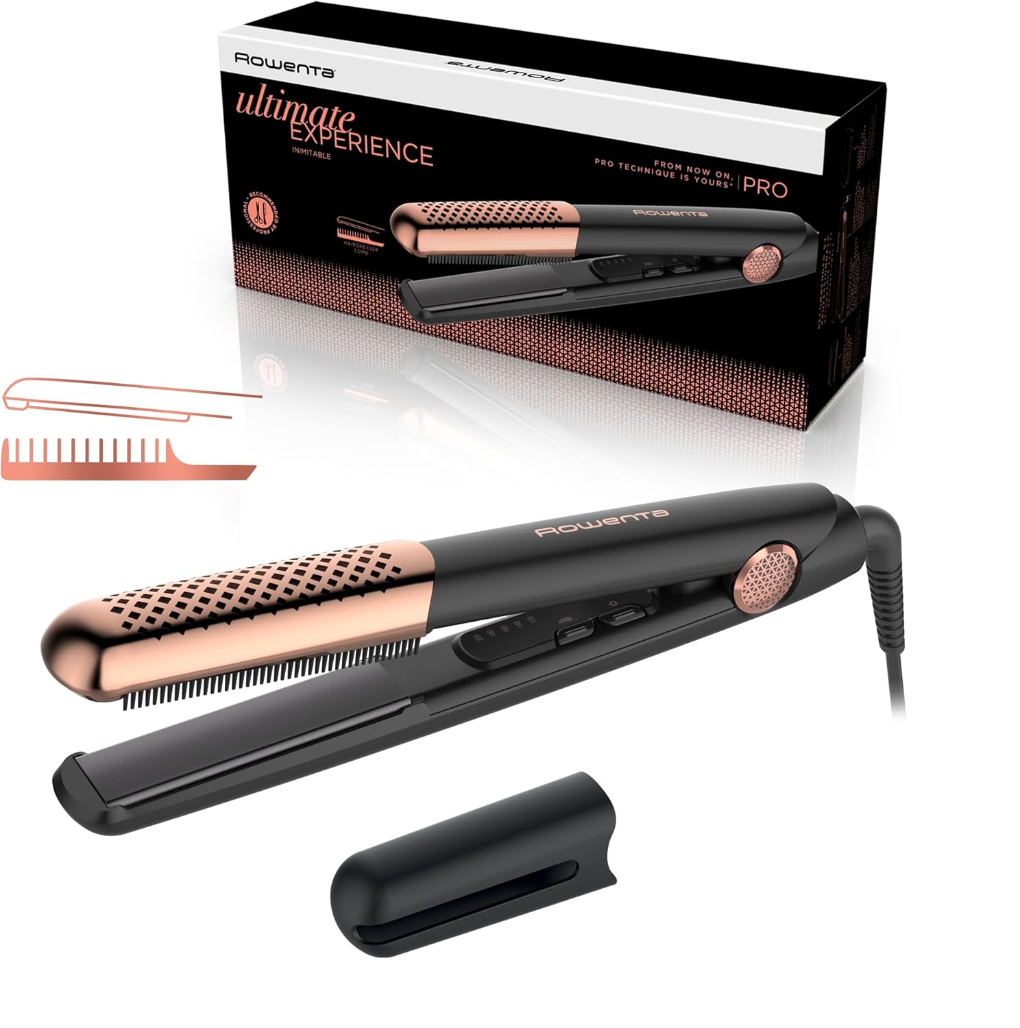 Rowenta SF8230F0 — Professional Hair Straightener, Ceramic heating system, Display LED indicators, Temperature (max) 200 °C