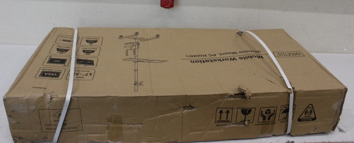 Mobile workstation with individual height adjustment, DA-90374, Monitor Mount, PC Holder, 17-32 "