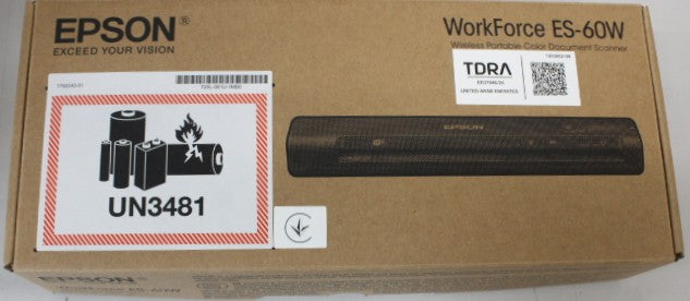 Epson WorkForce ES-60W — Wireless Mobile Scanner, Colour, Document