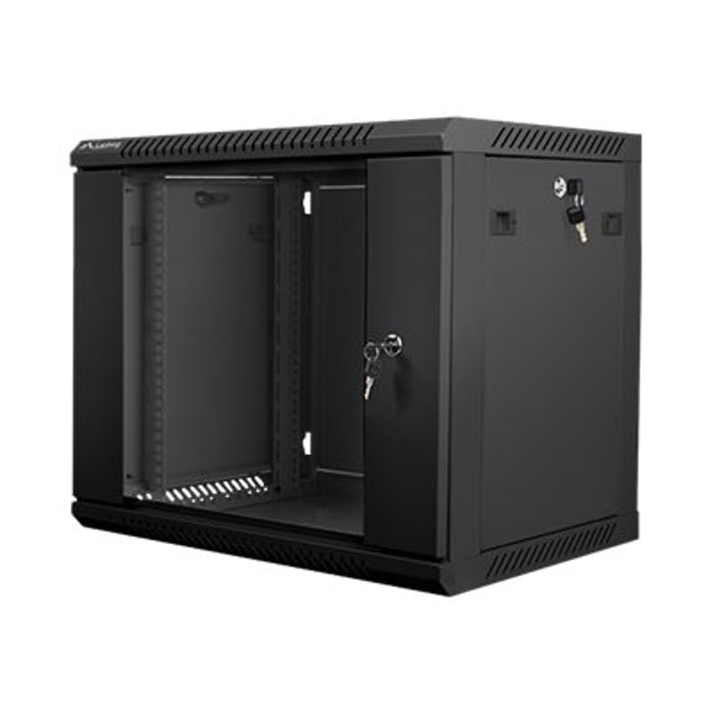 Lanberg WF01-6409-10B — Rack cabinet 19" wall-mount 9U/600x450 (flat pack), Black