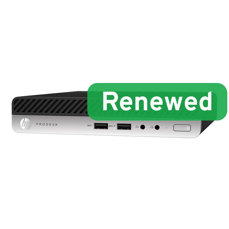 HP Renewed Grade A — ProDesk 400 G4, Intel Core i3, i3-8100T, 8 GB