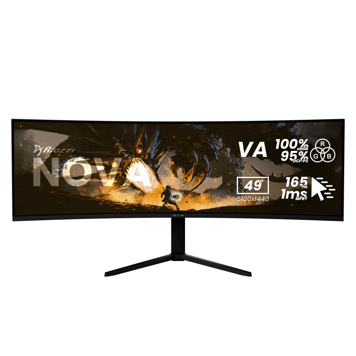 Arozzi Nova, 49 ", 32:9, 165 Hz