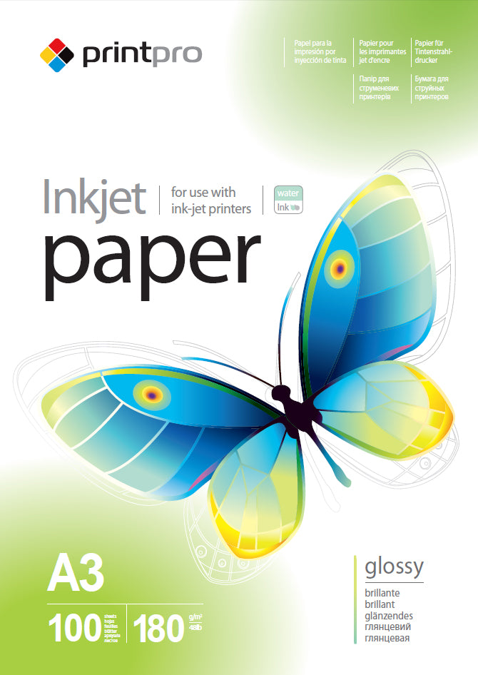ColorWay Photo paper PrintPro, 100 sheets, High Glossy, 180 g/m², A3