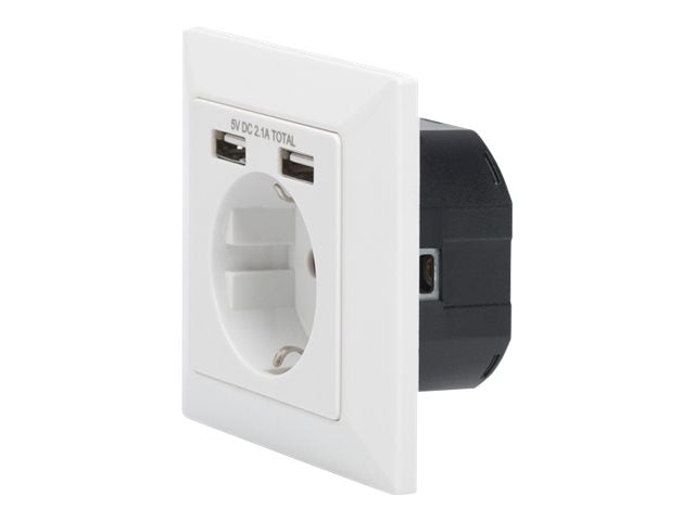Digitus DA-70613 — Safety socket for flush mounting with 2 USB ports