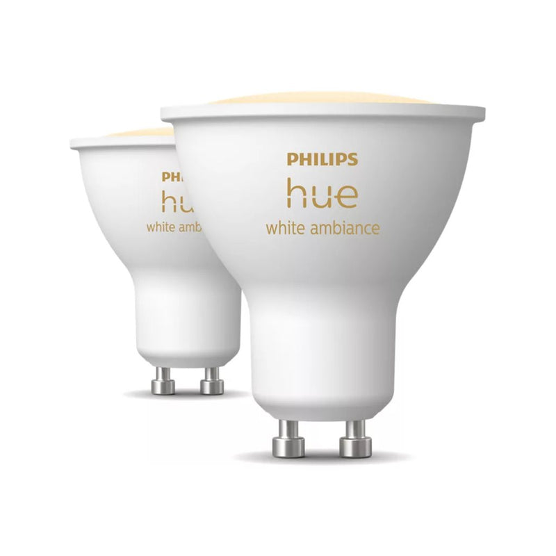 Philips Hue Smart Spotlight, 2 pcs pack, GU10, 4.2 W, Warm to cool white light