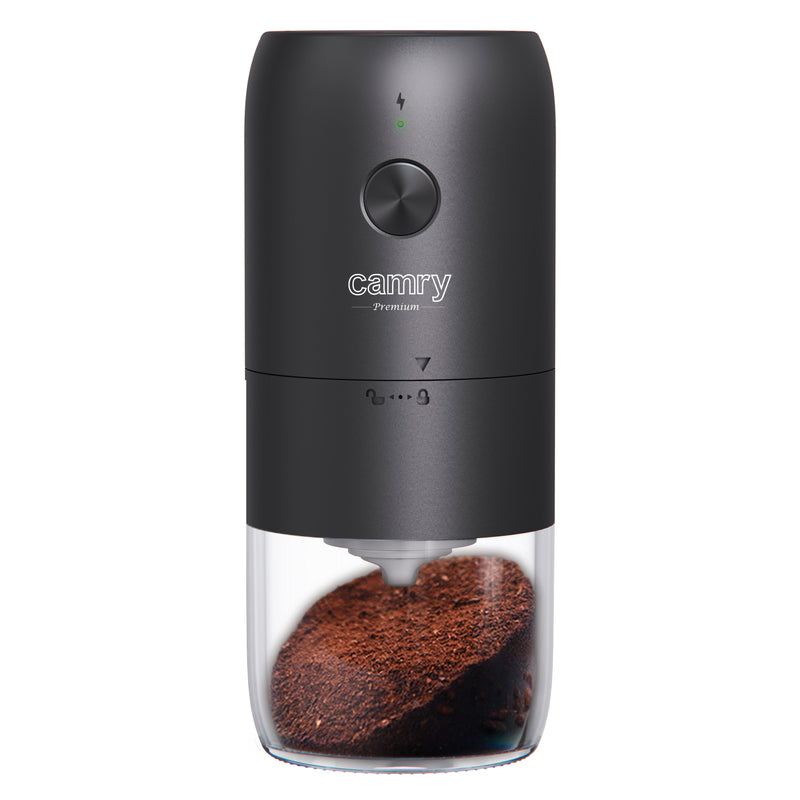 Camry CR 4302 — Cordless USB Electric Coffee Grinder, 25 W, Coffee beans capacity 25-30 g, Black