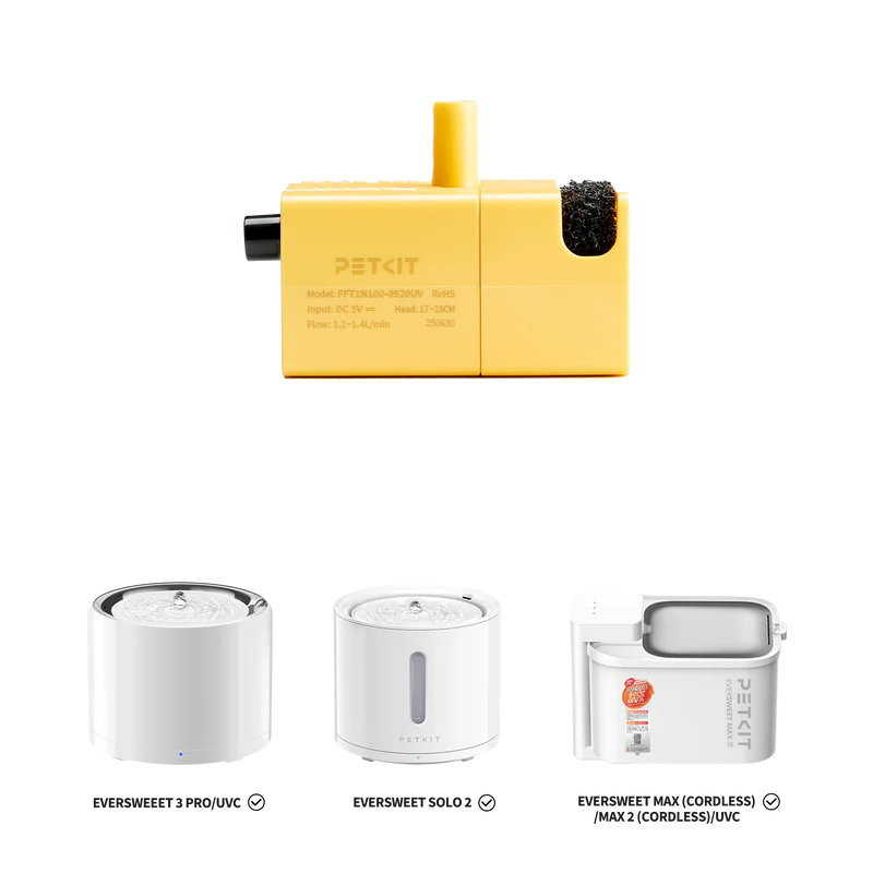 PETKIT P41161 — Wireless Pump UVC for EVERSWEET Max 2 UVC, Material PPO, Yellow