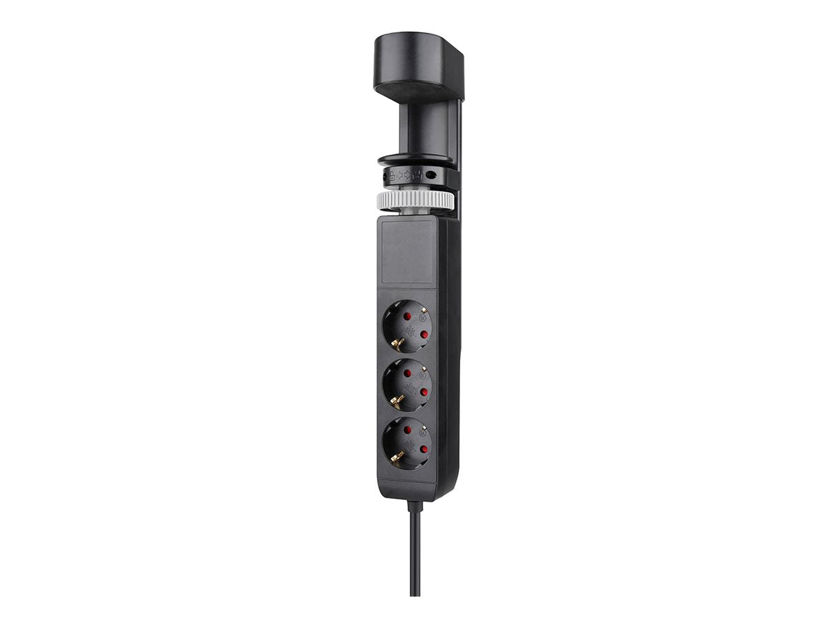 Neomounts DS22-840BL6 — Desk socket with clamp and USB-C and USB-A ports - Quick charge