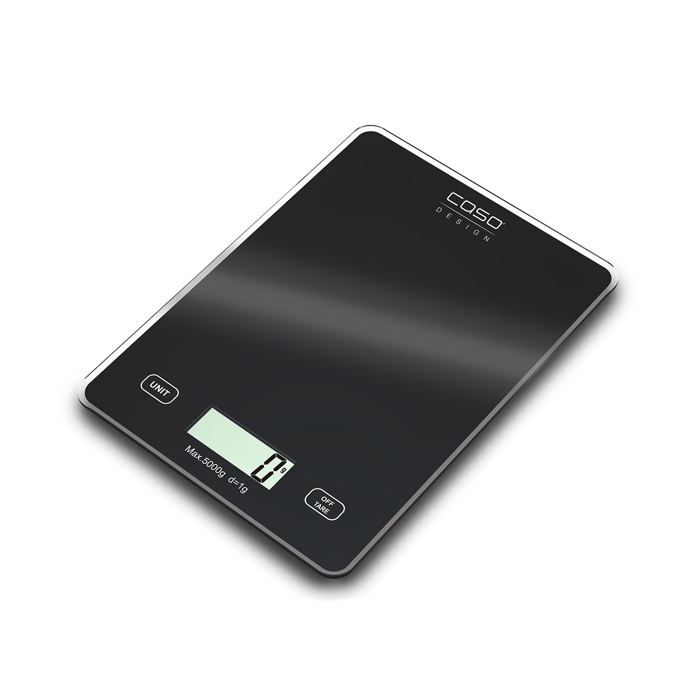 Caso Slim — Kitchen scale, Maximum weight (capacity) 5 kg, Graduation 1 g, Black