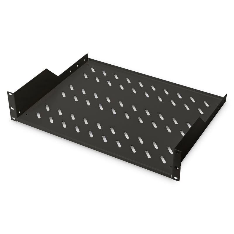 Digitus DN-19 TRAY-2-SW — 2U Fixed Shelf for Racks, Black