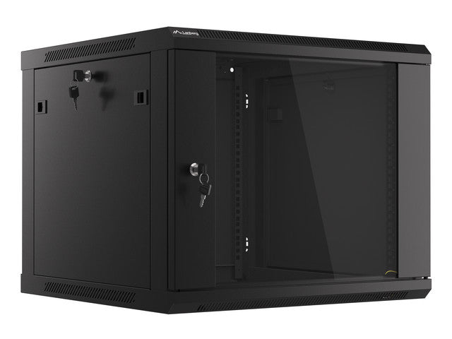 Lanberg WF01-6609-10B — Rack cabinet 19" wall-mount 9U/600x600 (flat pack) V2, Black