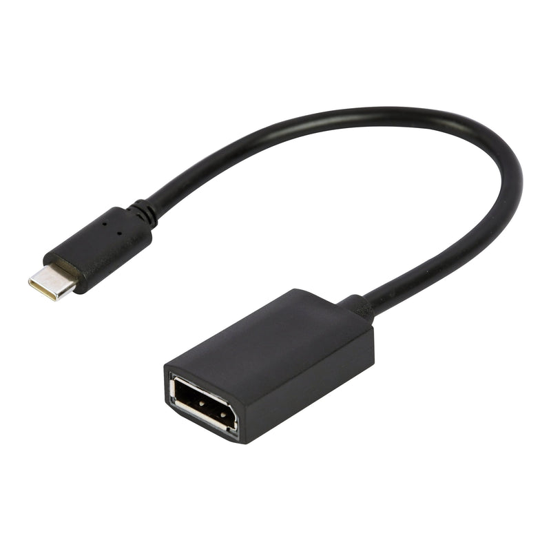 Cablexpert USB Type-C to DisplayPort adapter cable, 4K, 15 cm, black