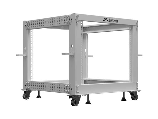 Lanberg OR01-6109-S — Open Rack 19" 9U, adjustable, 65.7 x 60 x 57.7 cm, Gray
