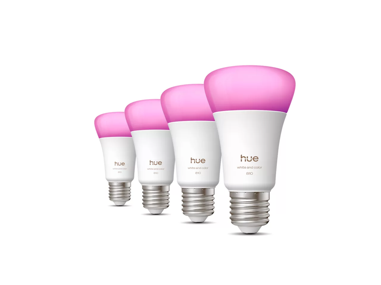 Philips Hue WCA 810 A60 E27 4P EU, 6 W, White and colour light, Bluetooth and Zigbee