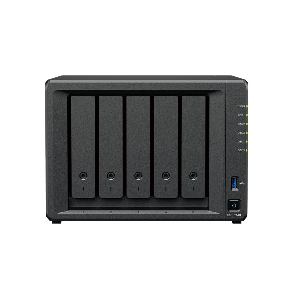 Synology DiskStation DS1525+, AMD Ryzen, V1500B, 8 GB