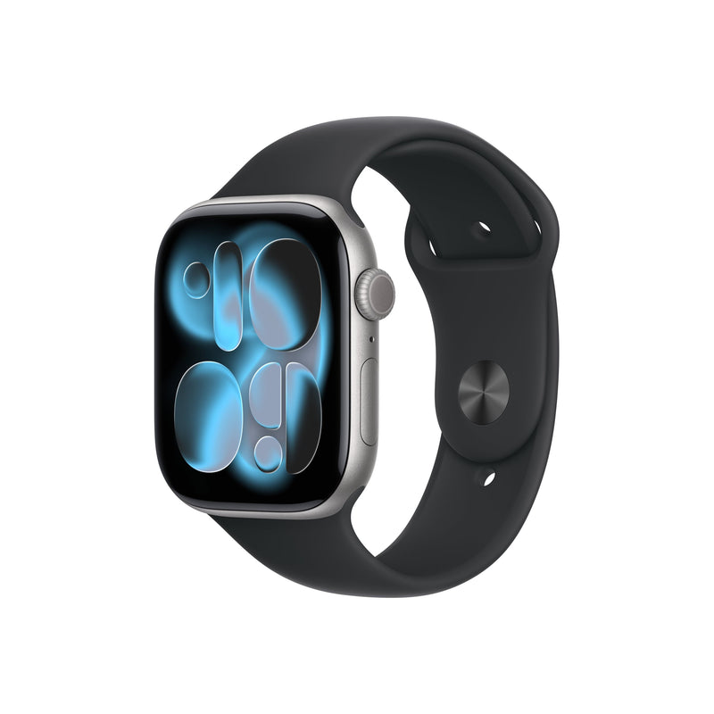 Apple Watch Series 11 GPS + Cellular 46mm Space Grey Aluminium Case with Black Sport Band - M/L
