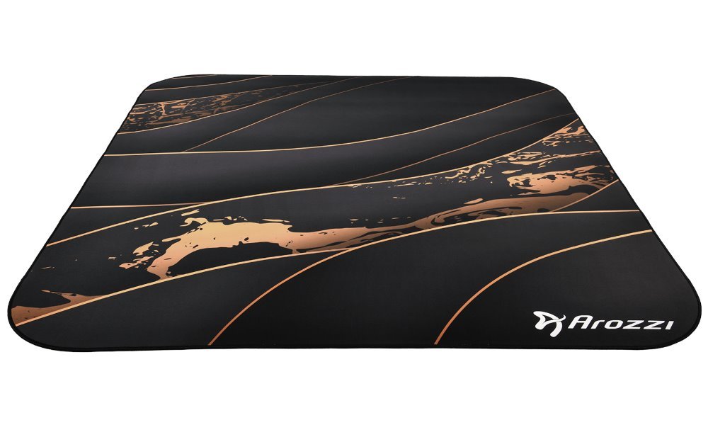 Arozzi Zona Square Floor Pad, Black/Gold
