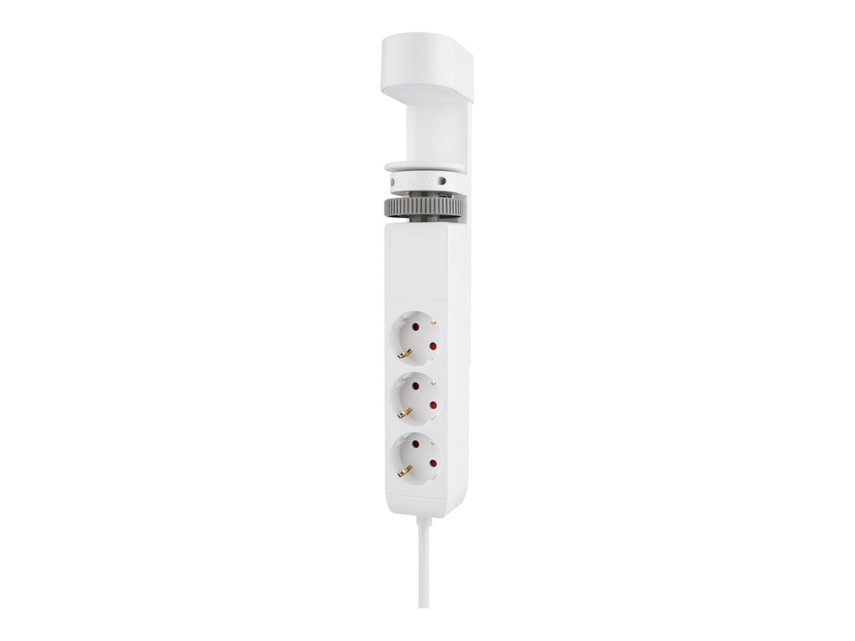 Neomounts DS22-840WH6 — Desk socket with clamp and USB-C and USB-A ports - Quick charge