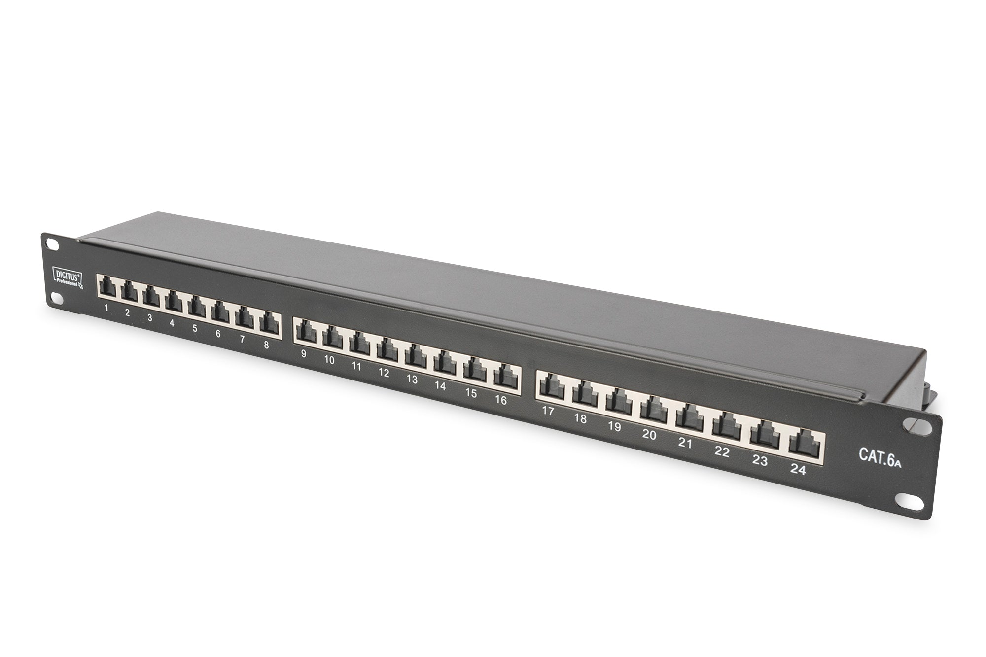 Digitus CAT 6A, Patch Panel, RJ45, 8P8C, RJ45 shielding (Tinned bronze)