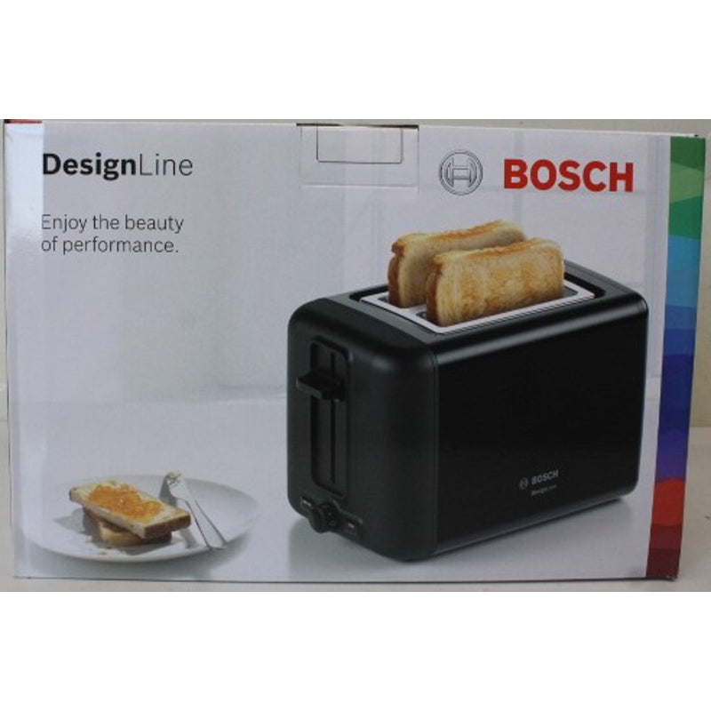Bosch TAT3P423 — DesignLine Toaster, Power 970 W, Number of slots 2, Housing material Stainless steel