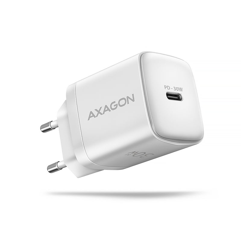 AXAGON ACU-PD30W — Sil wallcharger 1x port USB-C, PD3.0 /PPS/QC4+/SFC/AFC/Apple, 30w