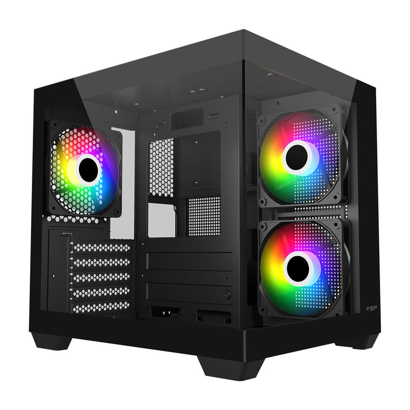 FSP Case S140-BA, Mini-ITX, uATX(M-ATX), Black