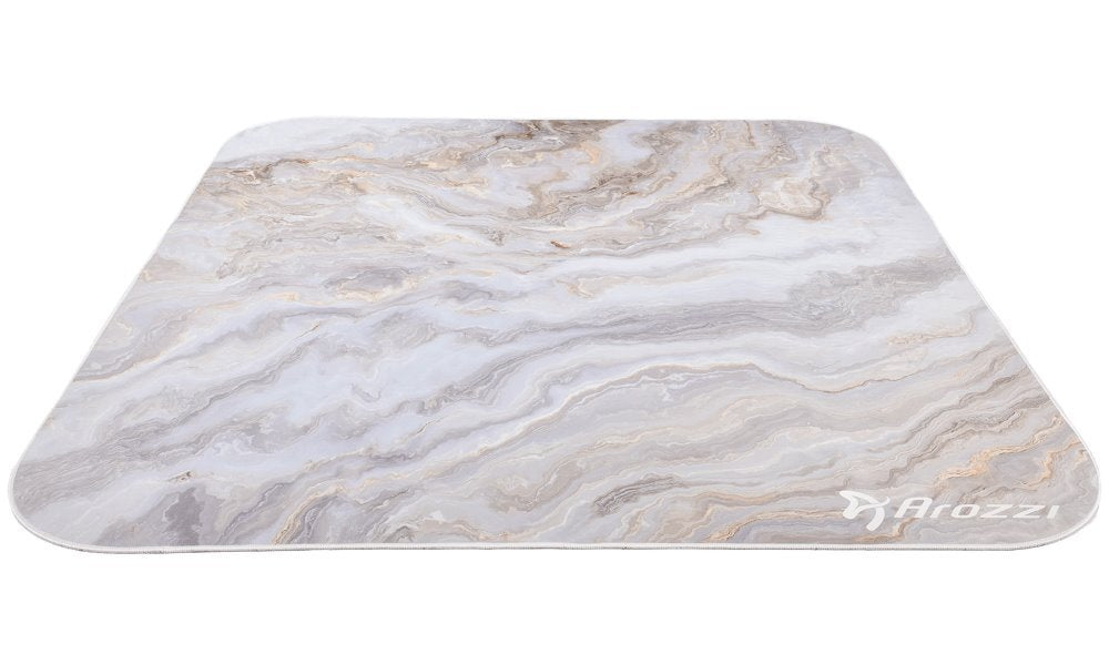 Arozzi Zona Square Floor Pad, White Marble