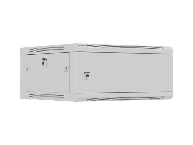 Lanberg WF01-6604-00S — Wall mounted installation cabinet 19" 4U 600X600, Grey