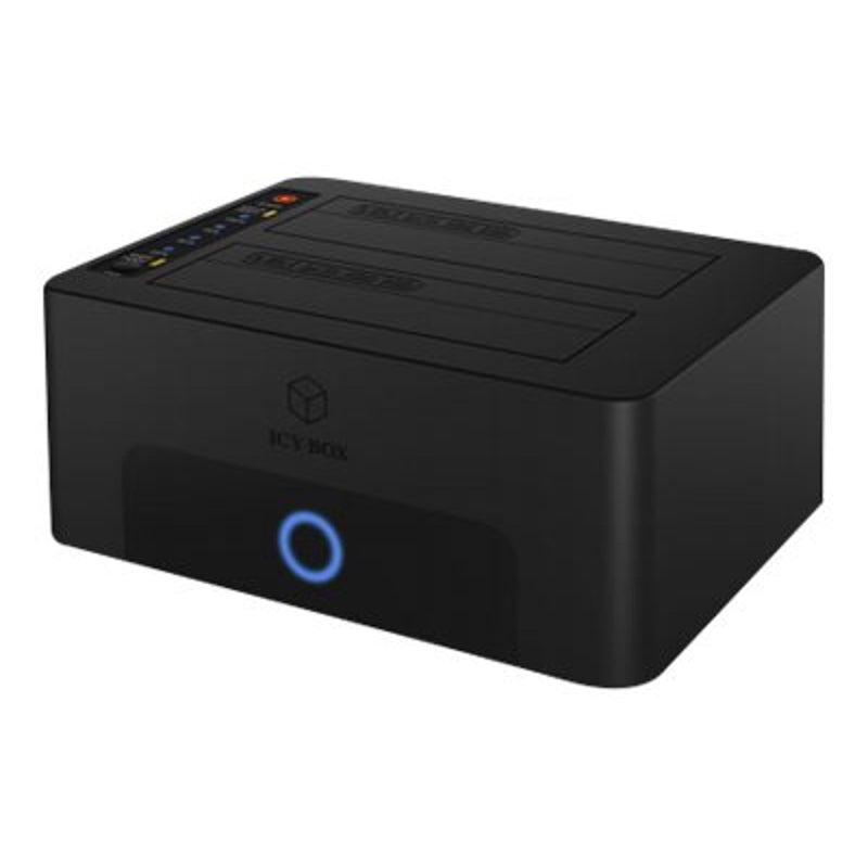 Raidsonic IB-1232CL-U3 Dockingstation, 2x SATA 2.5" and/or 3.5" to 1x USB 3.2 Gen 1 Host + UASP — Icy Box