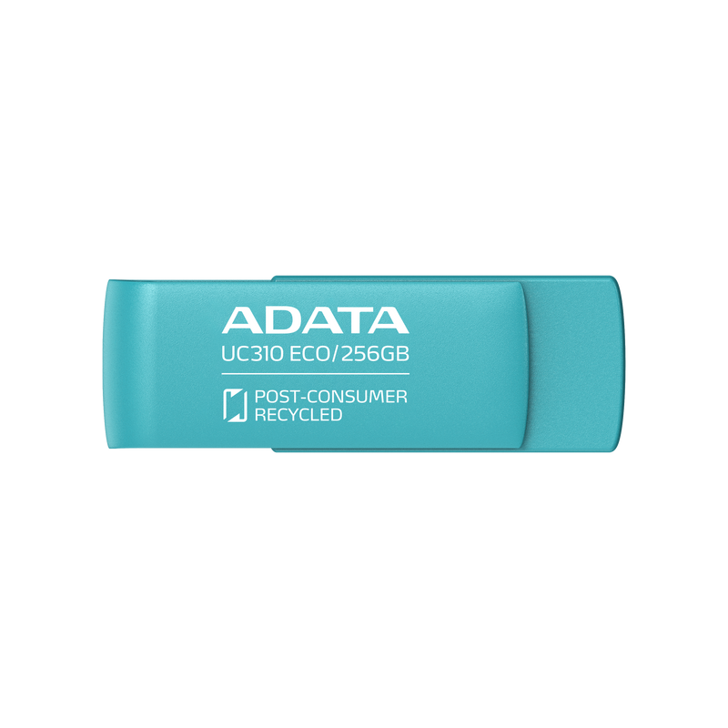 ADATA UC310 ECO — USB Flash Drive, 256 GB, USB Type-A, Green