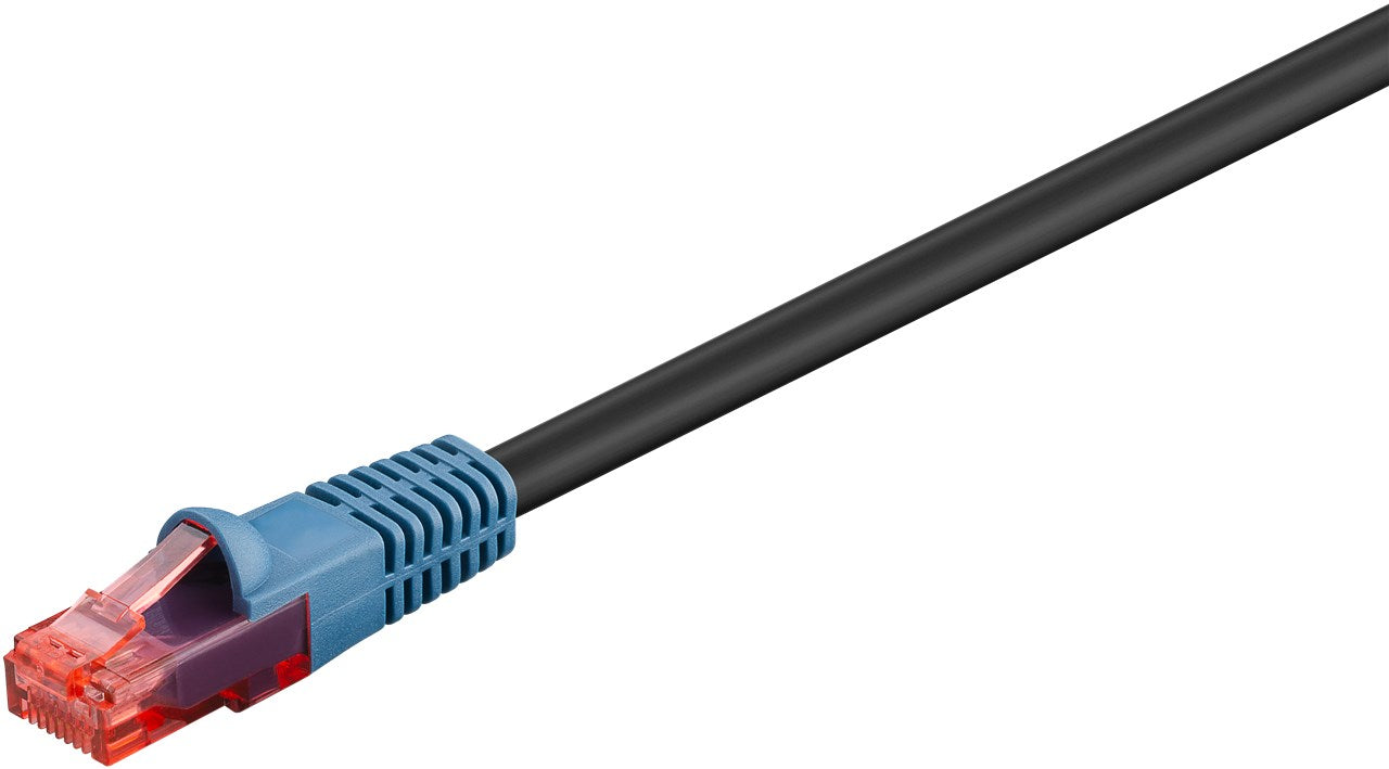 Goobay 94393 — CAT 6 Outdoor-patch cable, U/UTP, Black RJ45 male (8P8C), RJ45 male (8P8C)