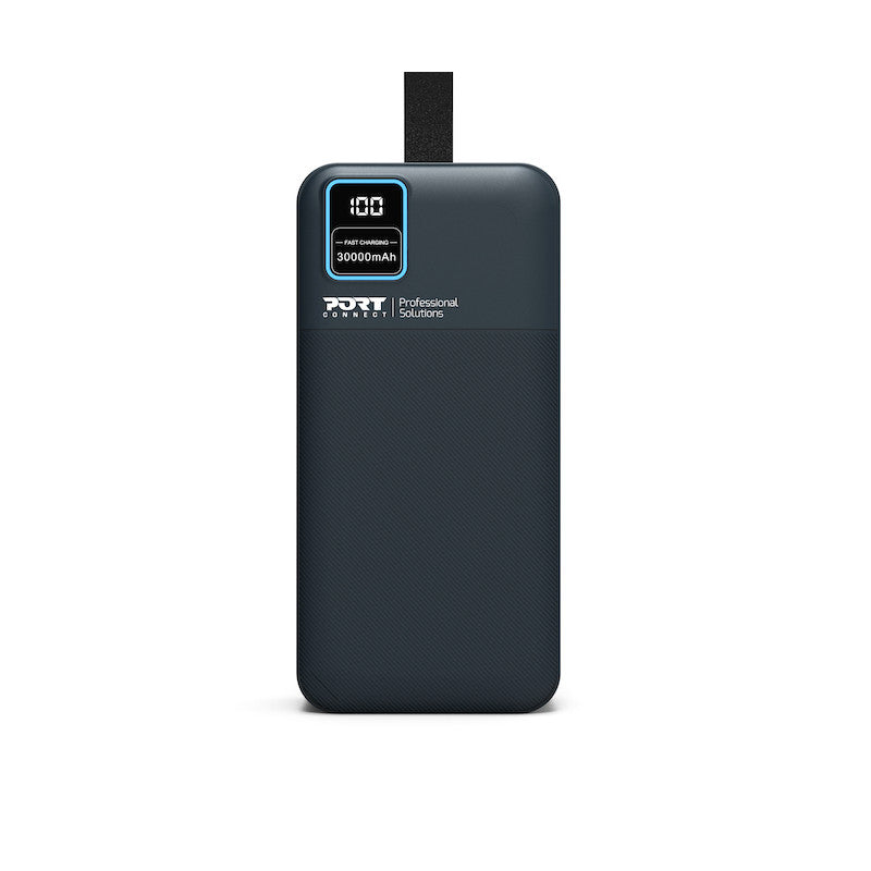 PORT CONNECT External USB-C battery integrated lamp, 30000 mAh, Blue