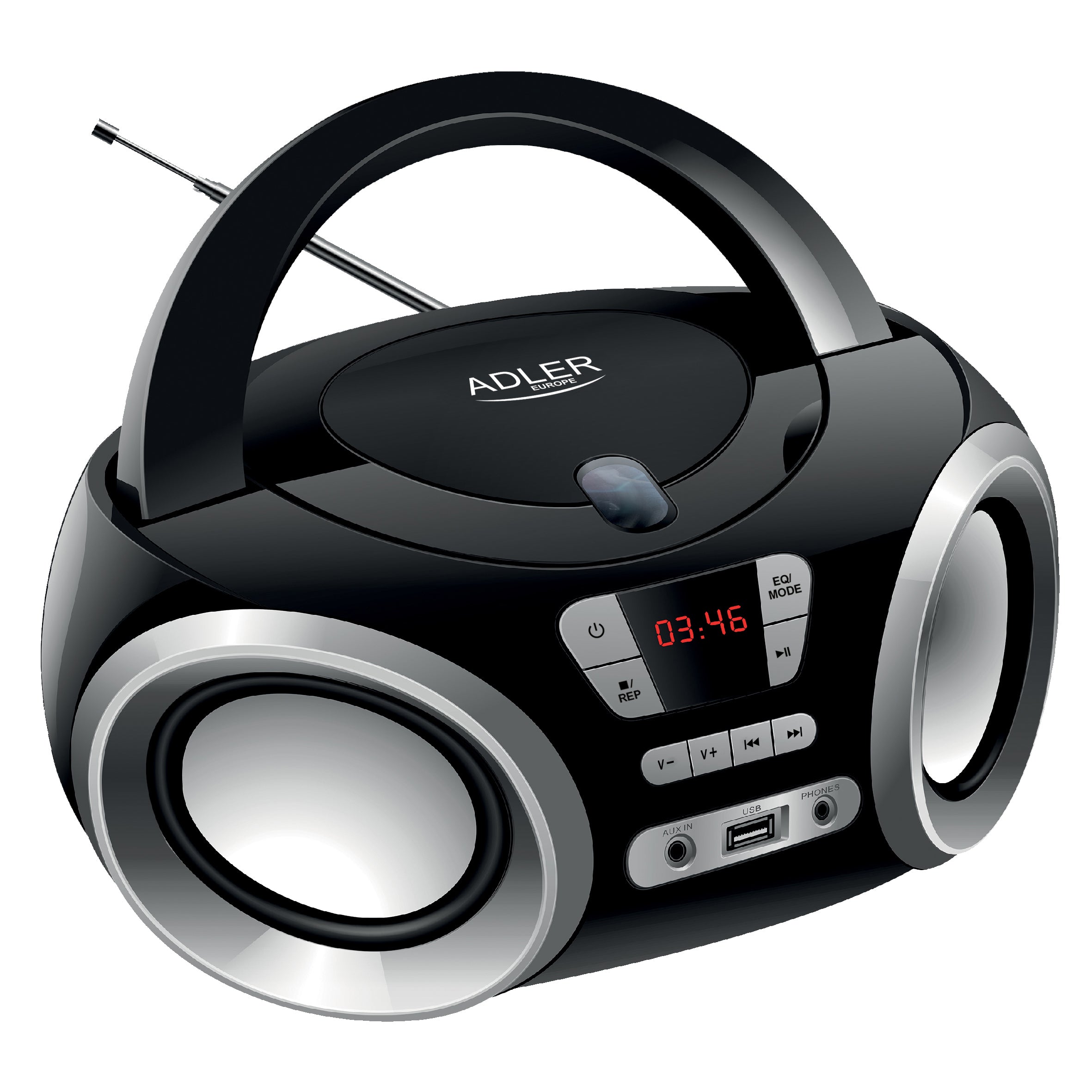 Adler AD 1181 — CD Boombox, Speakers, USB connectivity