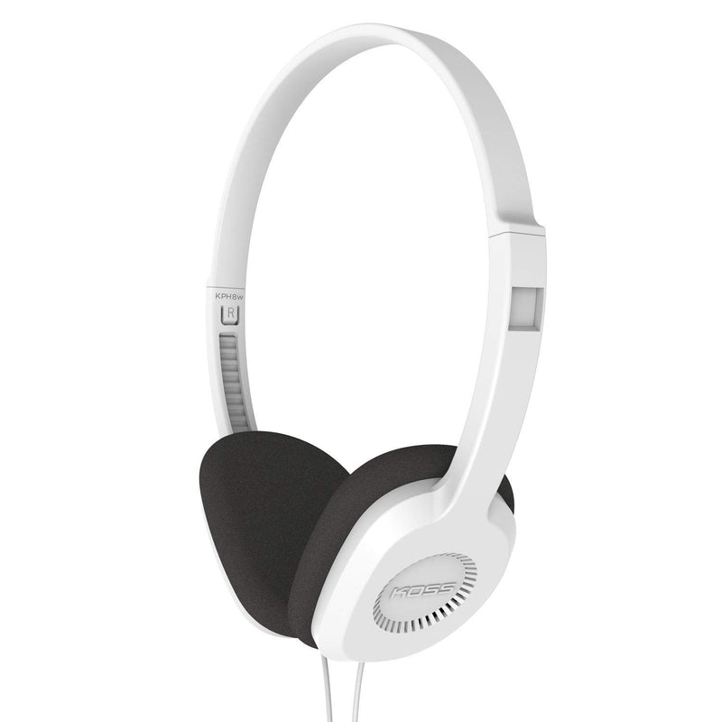 Koss Headphones KPH8w, Wired, On-Ear, White