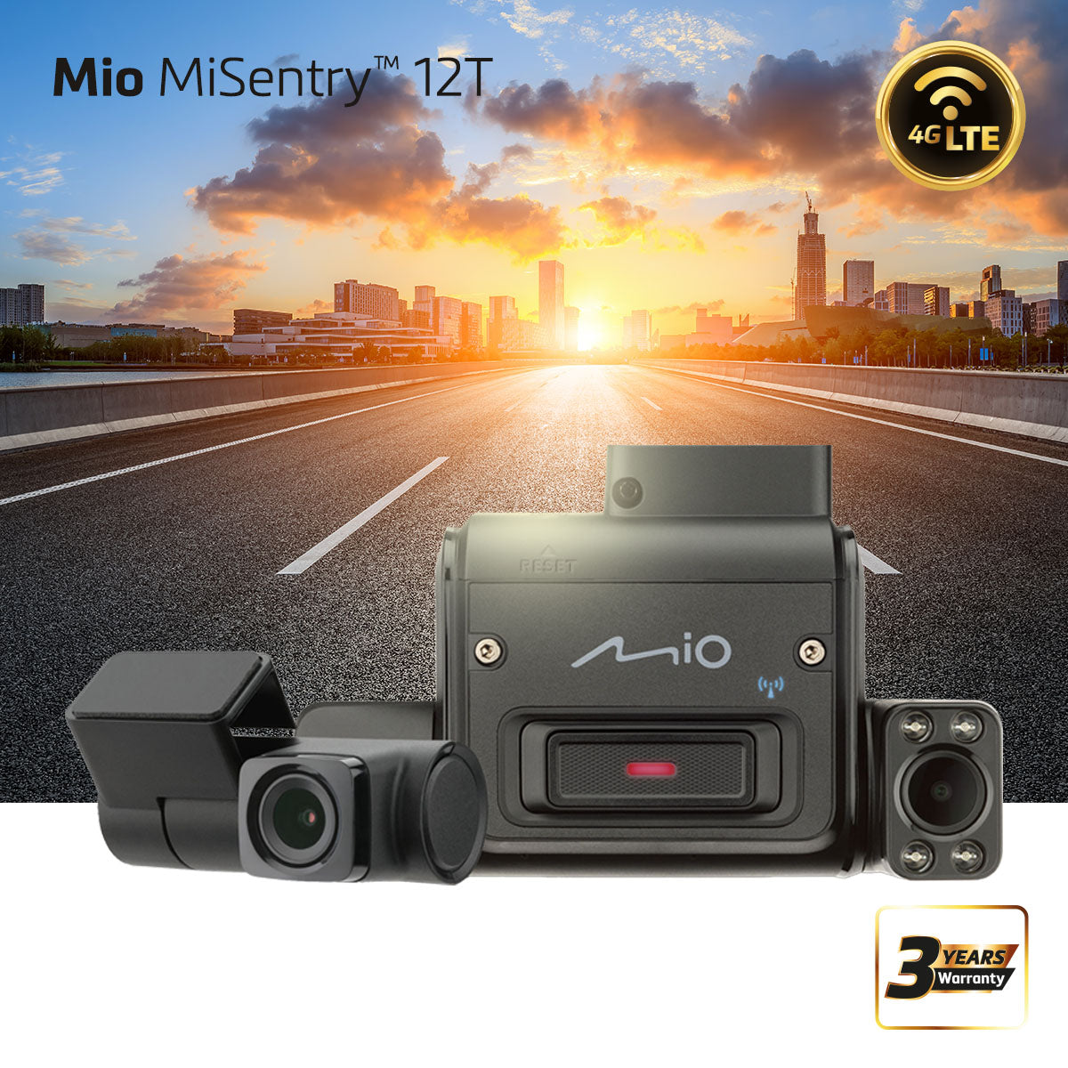 Mio MiSentry 12 — 4G LTE Connected Driving Recorder, Built-in GPS