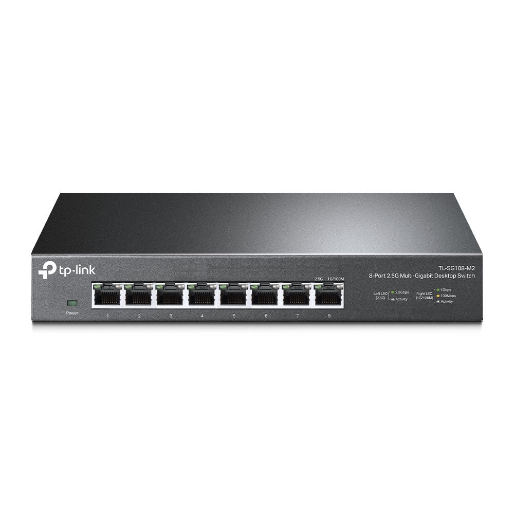 TP-LINK TL-SG108-M2 — 8-Port 2.5G Desktop Switch, Unmanaged, Power supply type External
