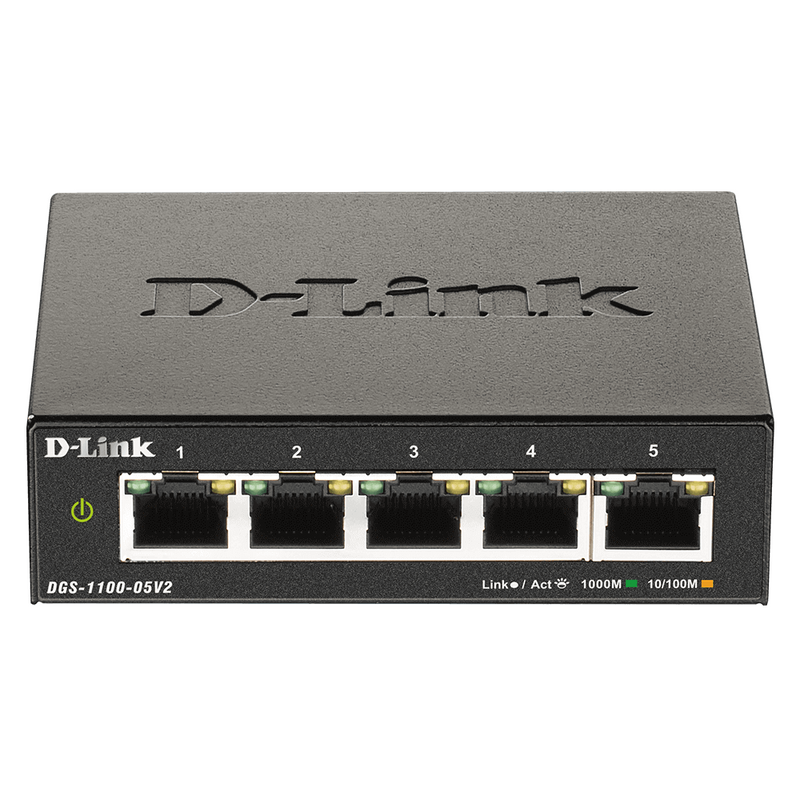 D-Link DGS-1100-05V2/E — Smart Managed Switch, Managed L2, Rackmountable