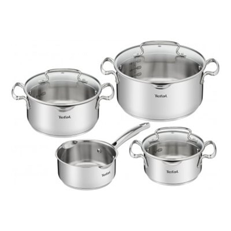 TEFAL G719S734 — Duetto+ Stewpots set, 7 pcs, Stainless steel, Dishwasher proof, Lid included
