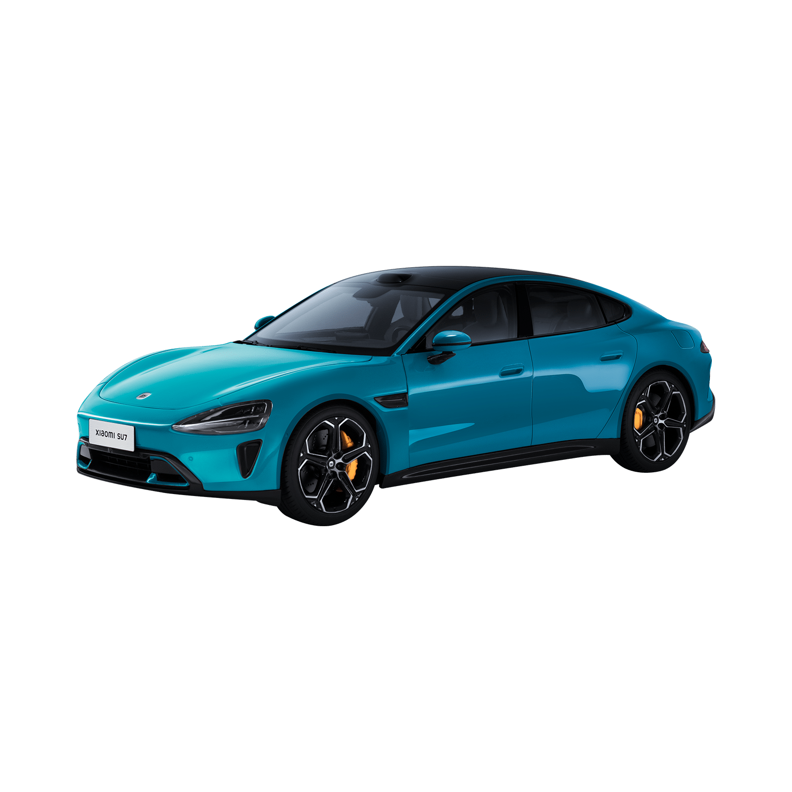 Xiaomi SU7 1:18 Die-cast Model Car, Aqua Blue, Zinc alloy, ABS, SAN and PVC
