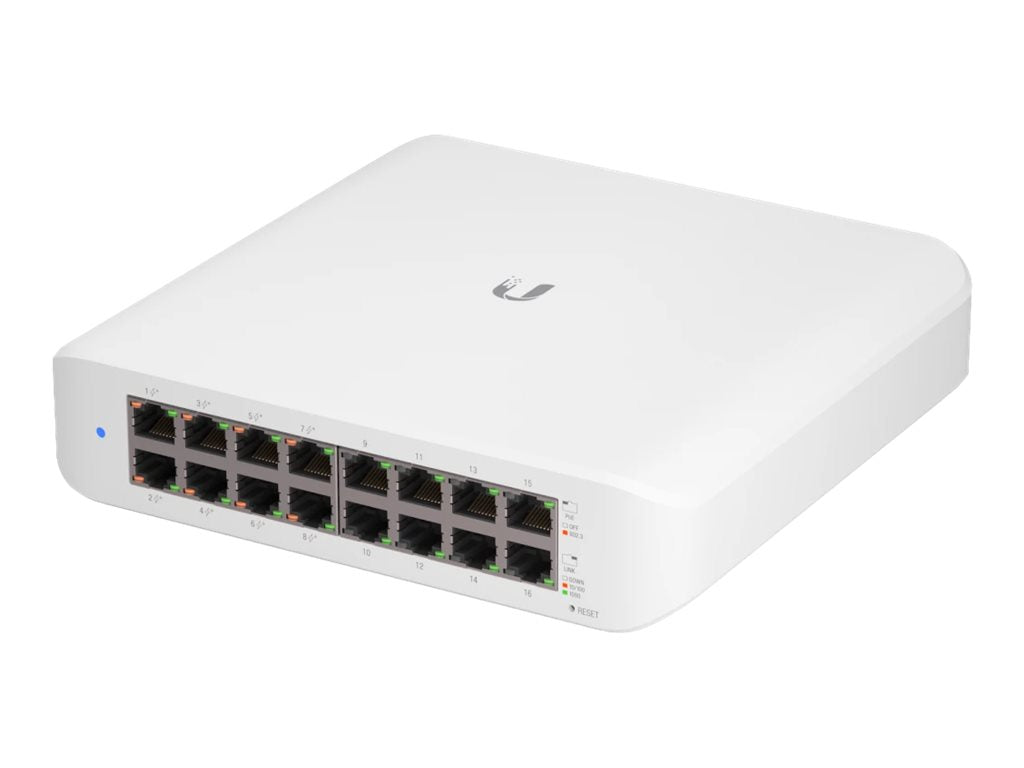 Ubiquiti USW-Lite-16-POE — Switch Lite 16 PoE, Managed L2, Wall-mountable/Desktop, PoE+ ports quantity 8