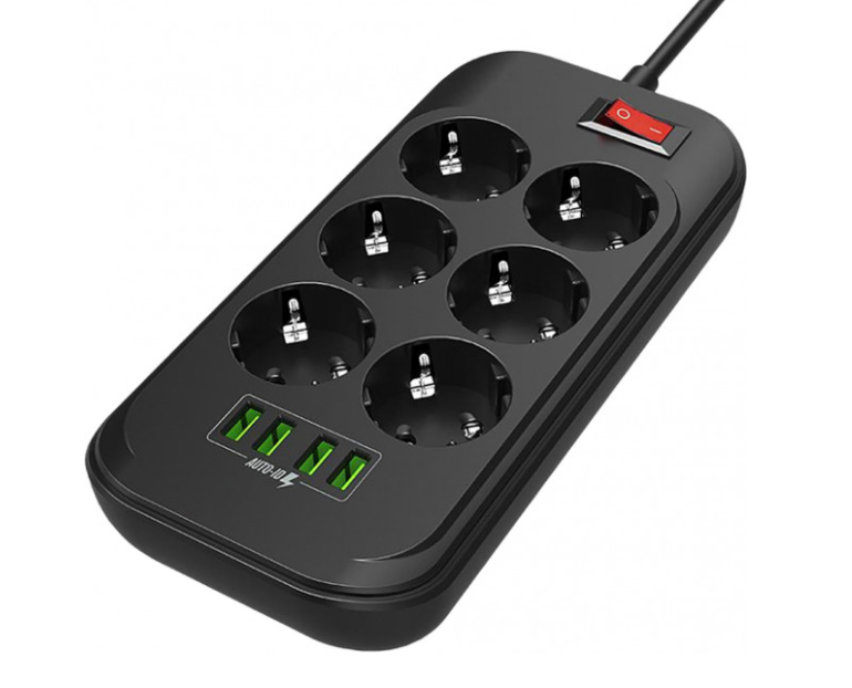 ColorWay CW-CHE64B — Power Socket, 10 A, 17 W