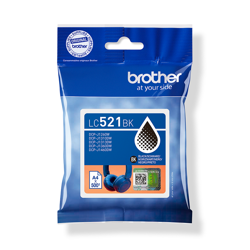 Brother LC521BK, Ink Cartridges, Black