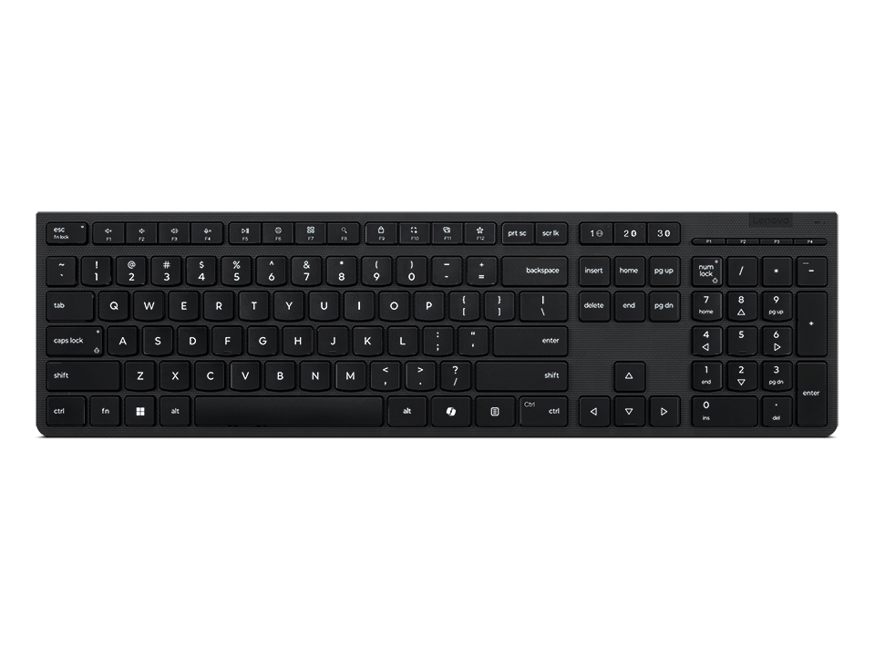 Lenovo Professional Wireless Rechargeable Keyboard, Bluetooth, Lithuanian, Grey