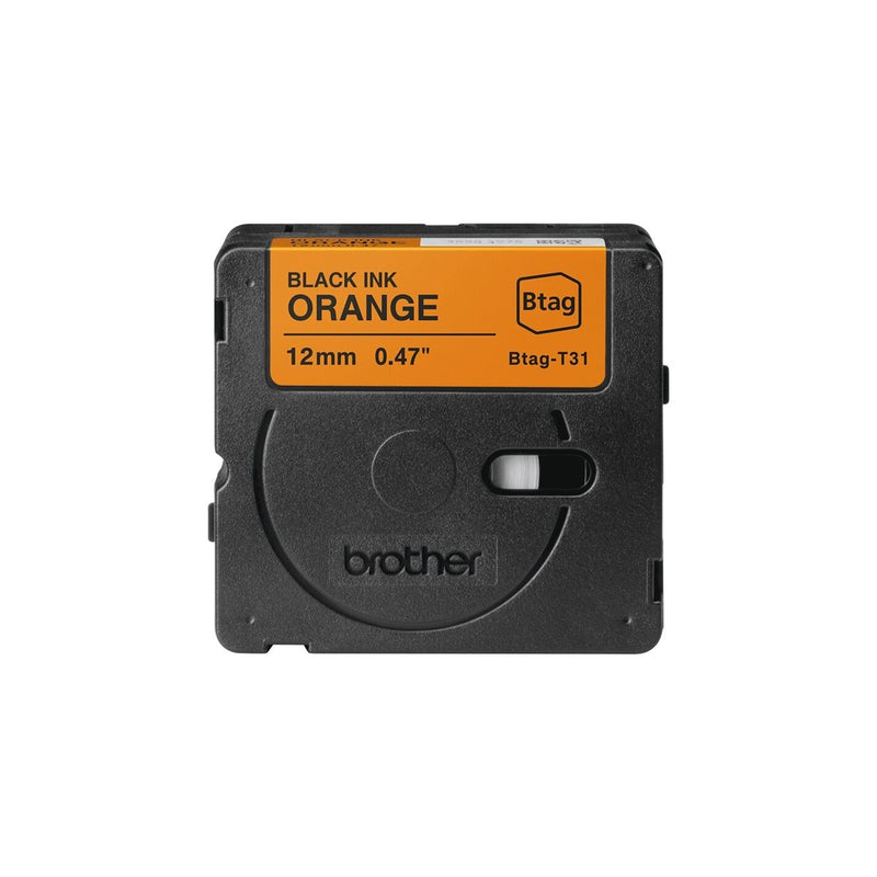 Brother BTAG-T31 — Label Tape, Black on Orange