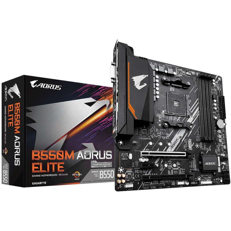 Gigabyte B550M AORUS ELITE 1.0, Processor family AMD, Processor socket AM4, DDR4 DIMM