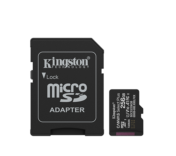 Kingston Canvas Select Plus, 256 GB, microSD