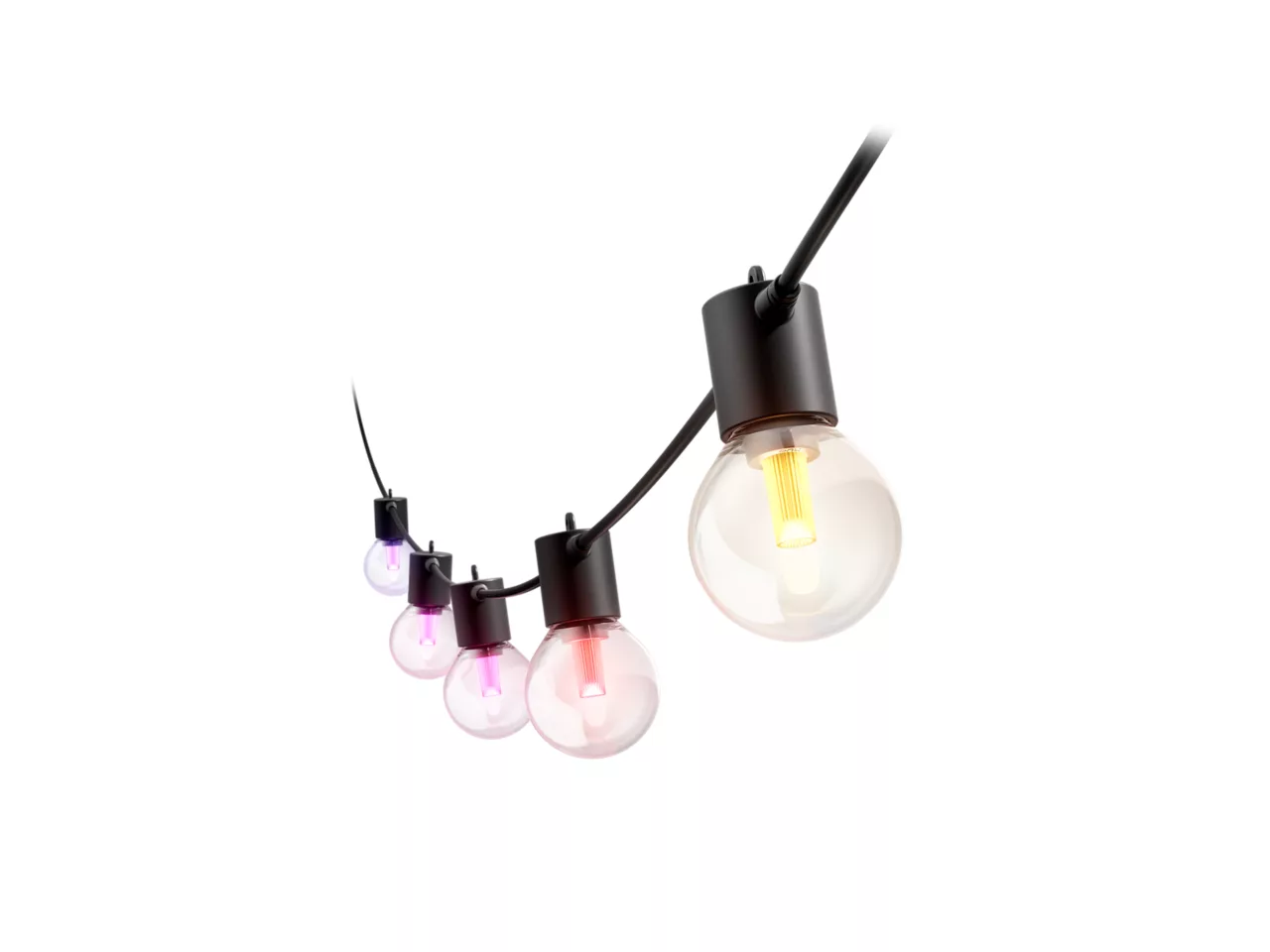 Philips Hue Festavia Globe Outdoor String Lights, 7m Extension, 30 W, Bluetooth, Zigbee