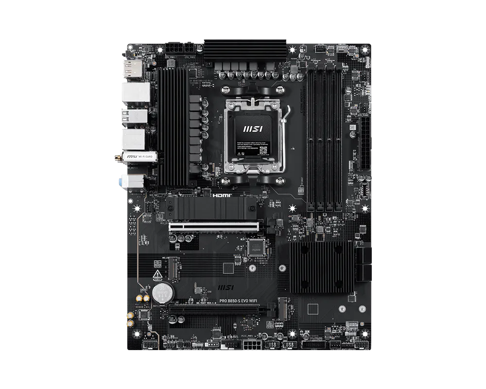 MSI PRO B850-S EVO WIFI, Processor family AMD, Processor socket AM5, DDR5