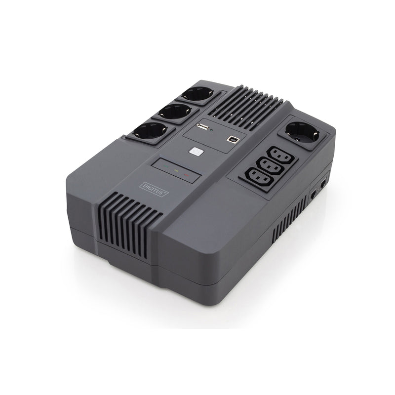 Digitus All-in-One UPS, 600VA/360W, LED 12V/7Ah x1, 4x CEE 7/7,3x IEC C13, USB, RJ45, 600 VA, 360 W